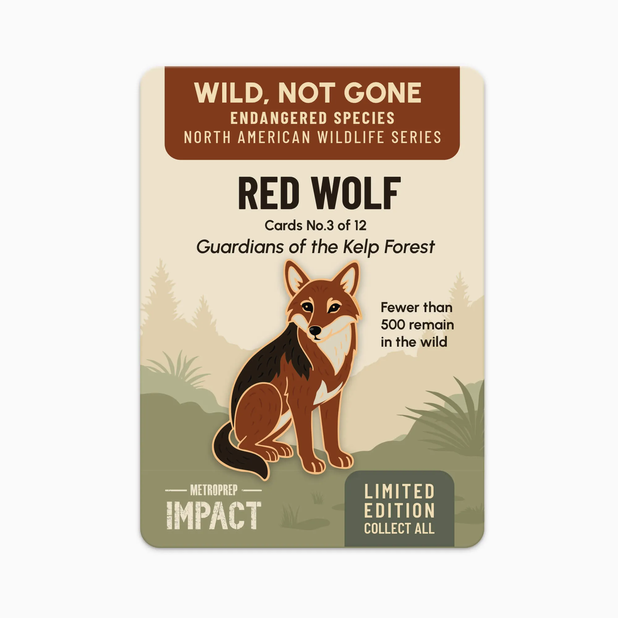 Red Wolf pin